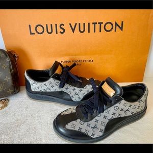 Louis Vuitton Monogram Canvas & Leather Sneakers